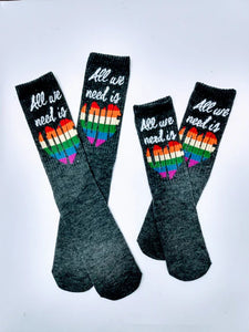 Mother and Child Matching Crew Socks (Medium)