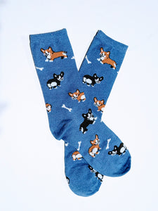 Corgi Dog Butts Crew Socks