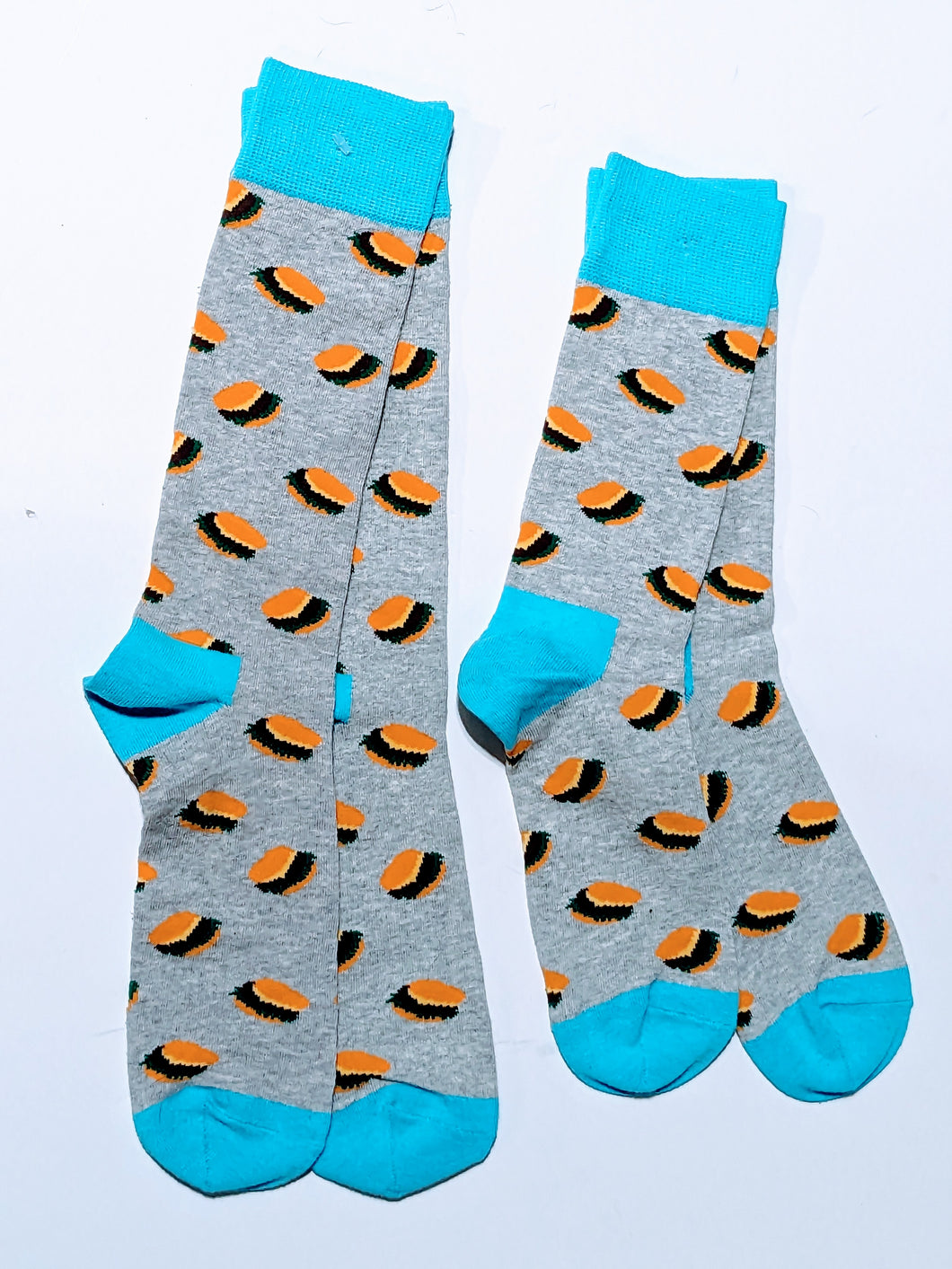 Male & Female Matching Cheeseburger Crew Socks