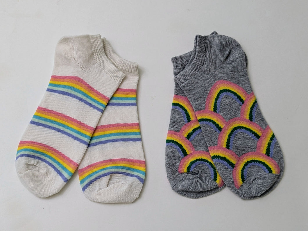 Rainbow Pattern Ankle Socks