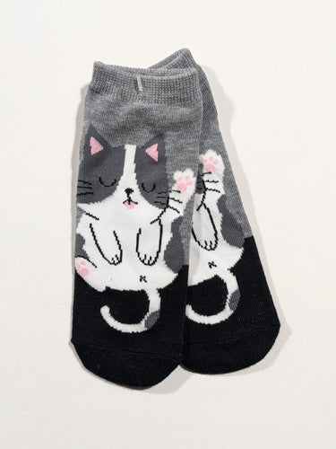 Cat Licking Ankle Socks