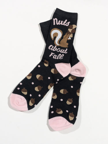 Squirrel Nuts about Fall Crew Socks