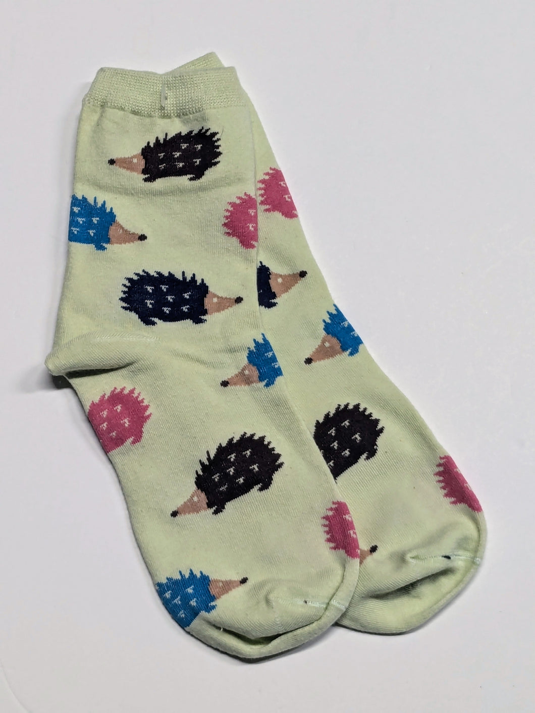 Pastel Hedgehog Crew Socks