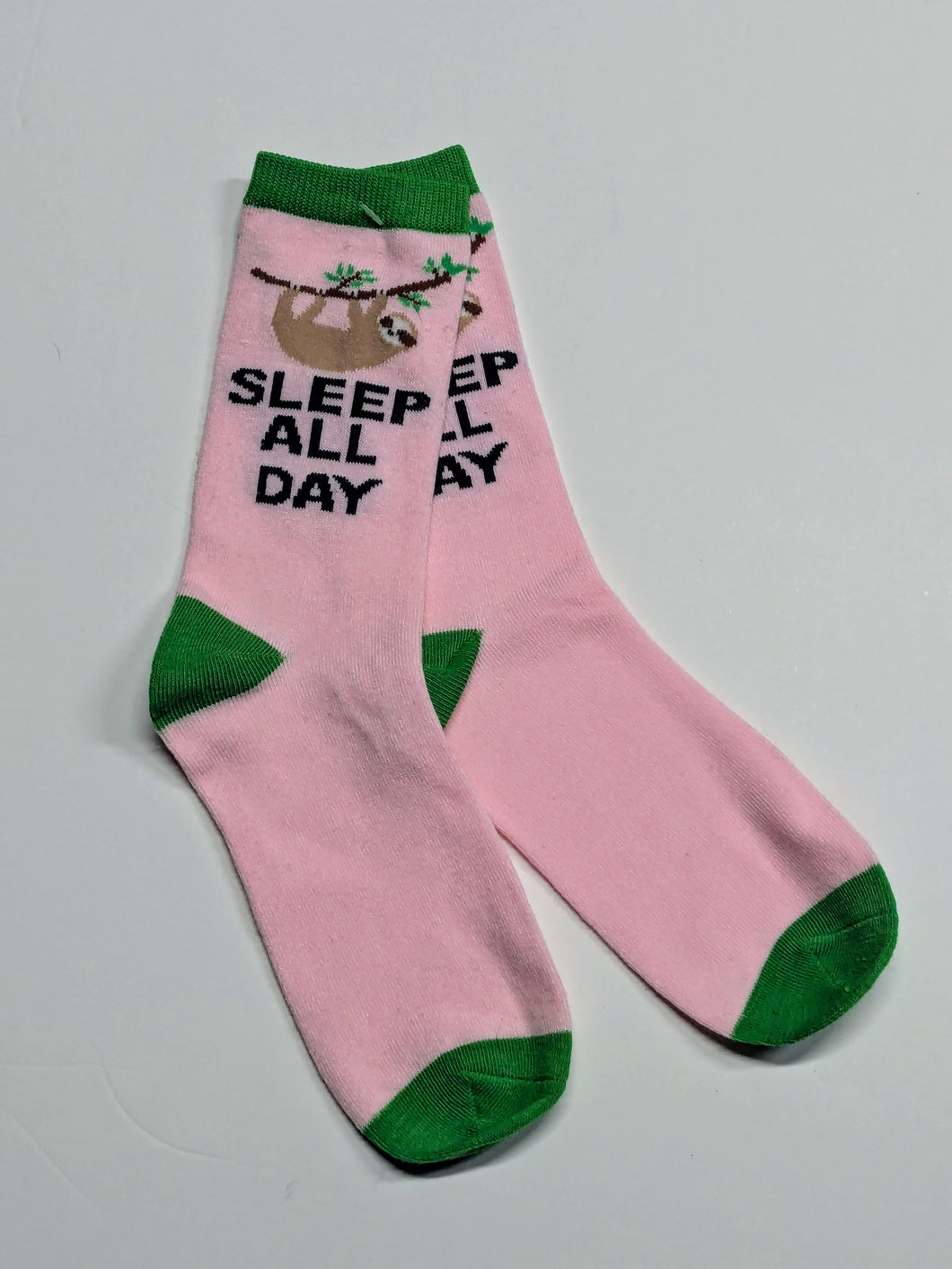 Sloth Sleep All Day Crew Socks