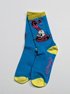 Snake Skull Crew Socks