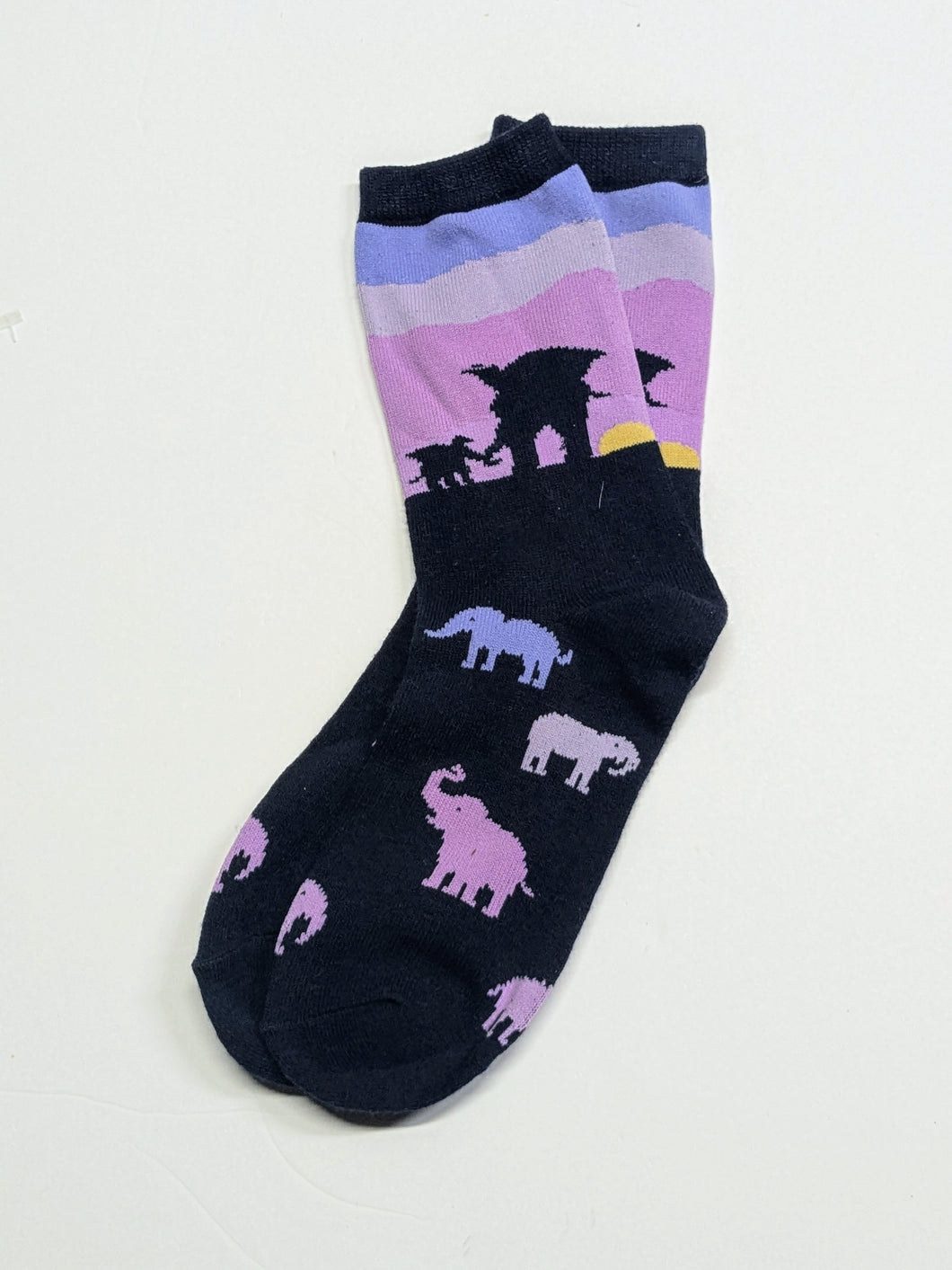 Elephant and Baby Crew Socks