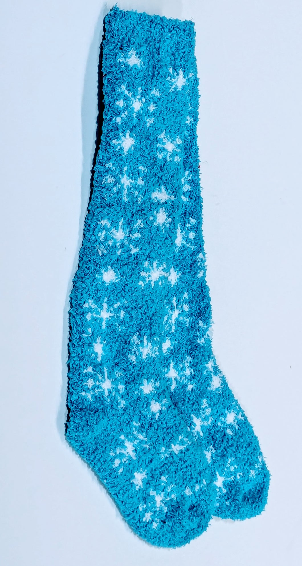 Fuzzy Snowflake Knee High Socks