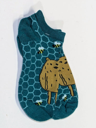 Honey Bear Ankle Socks