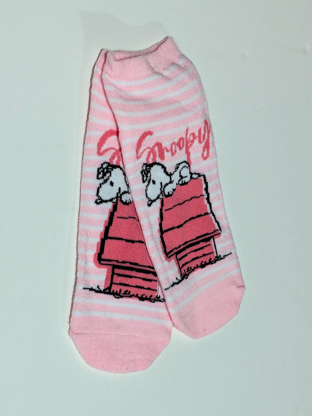 Pink Snoopy Ankle Socks