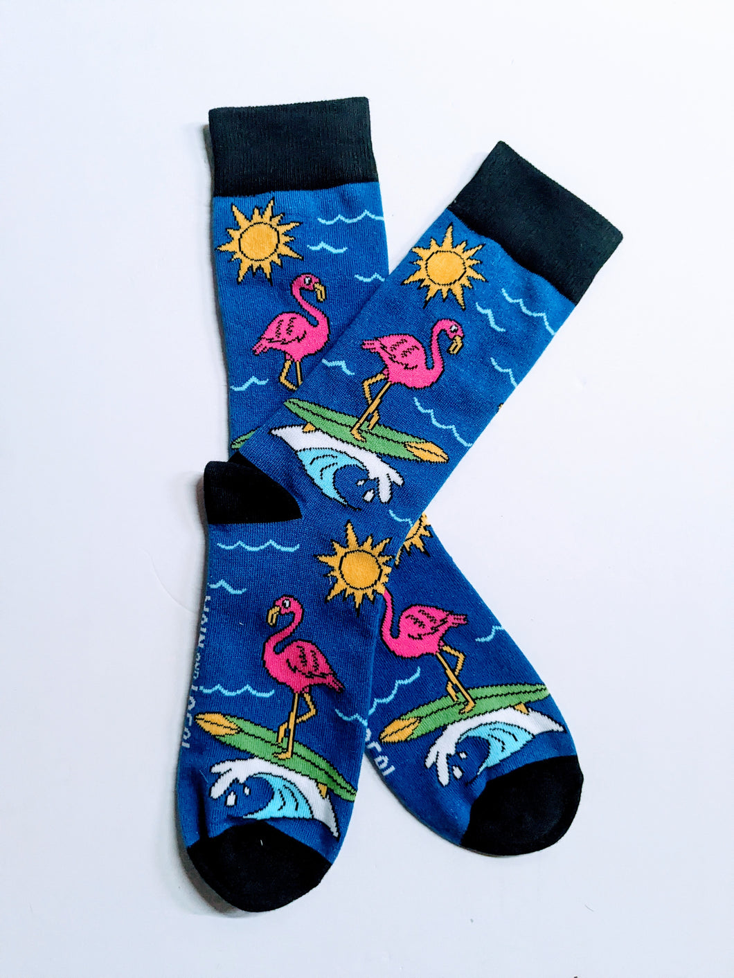 Surf Flamingo Unisex Crew Socks