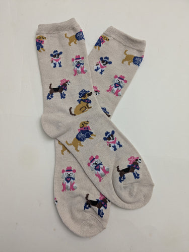Western Cowboy Dogs Crew Socks