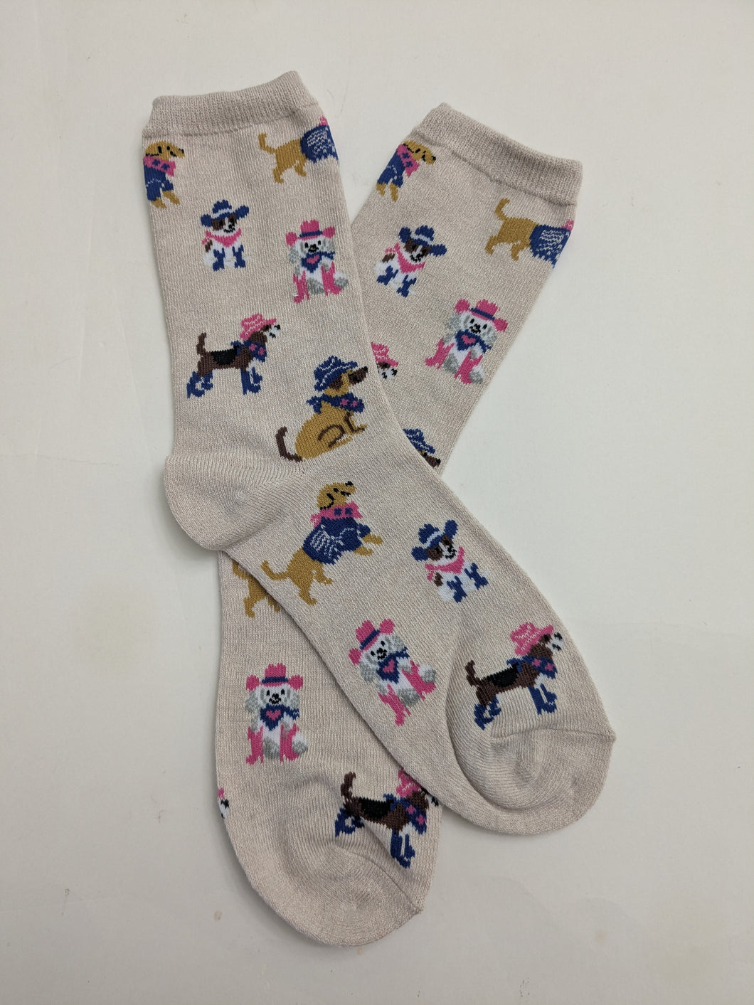 Western Cowboy Dogs Crew Socks