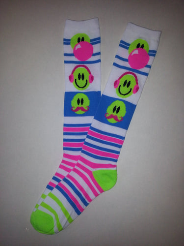 Smile Face Knee High Socks