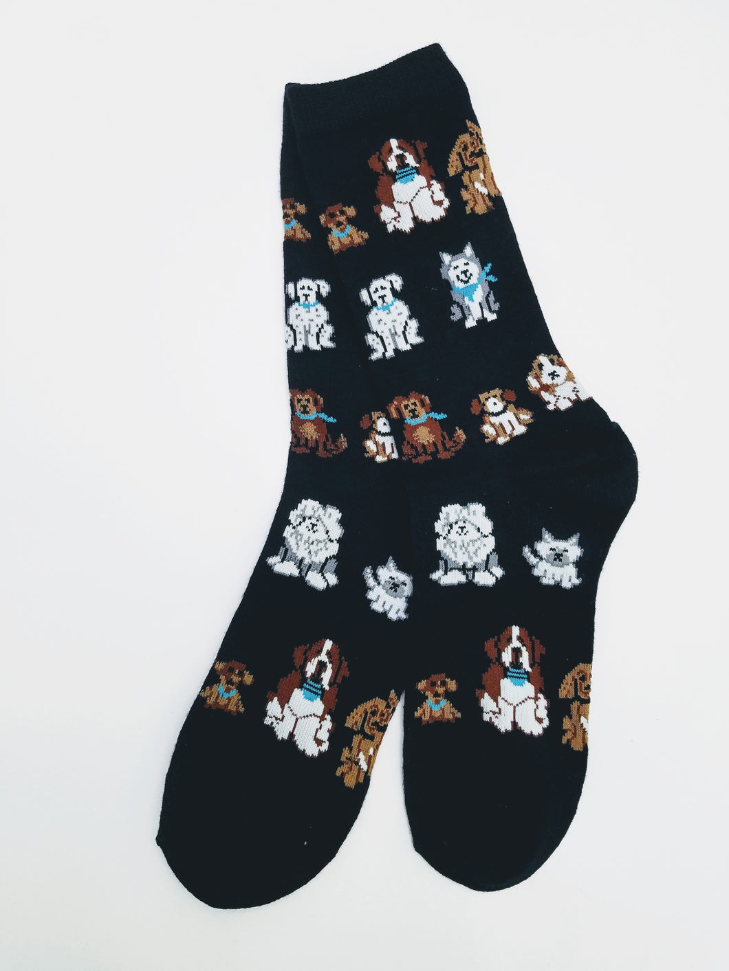 Dogs w/ Blue Collars Crew Socks