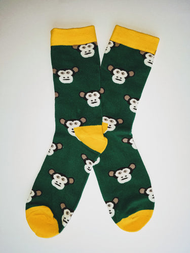 Monkey Heads Crew Socks