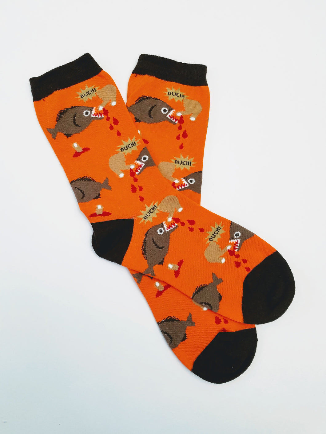 Piranha Ouch Crew Socks