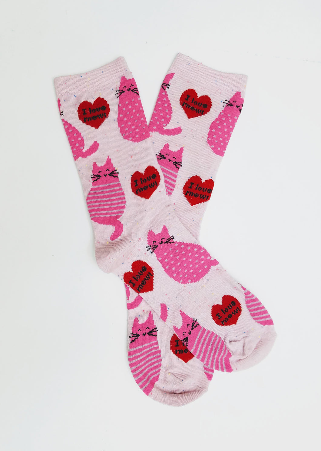 Cat I Love Mew Crew Socks