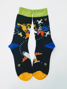 Aviation Travel Crew Socks