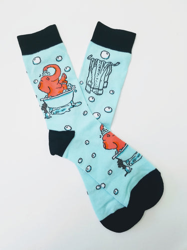 Elephant Bath Crew Socks