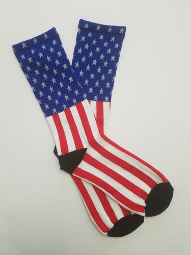 American Flag Star Crew Socks