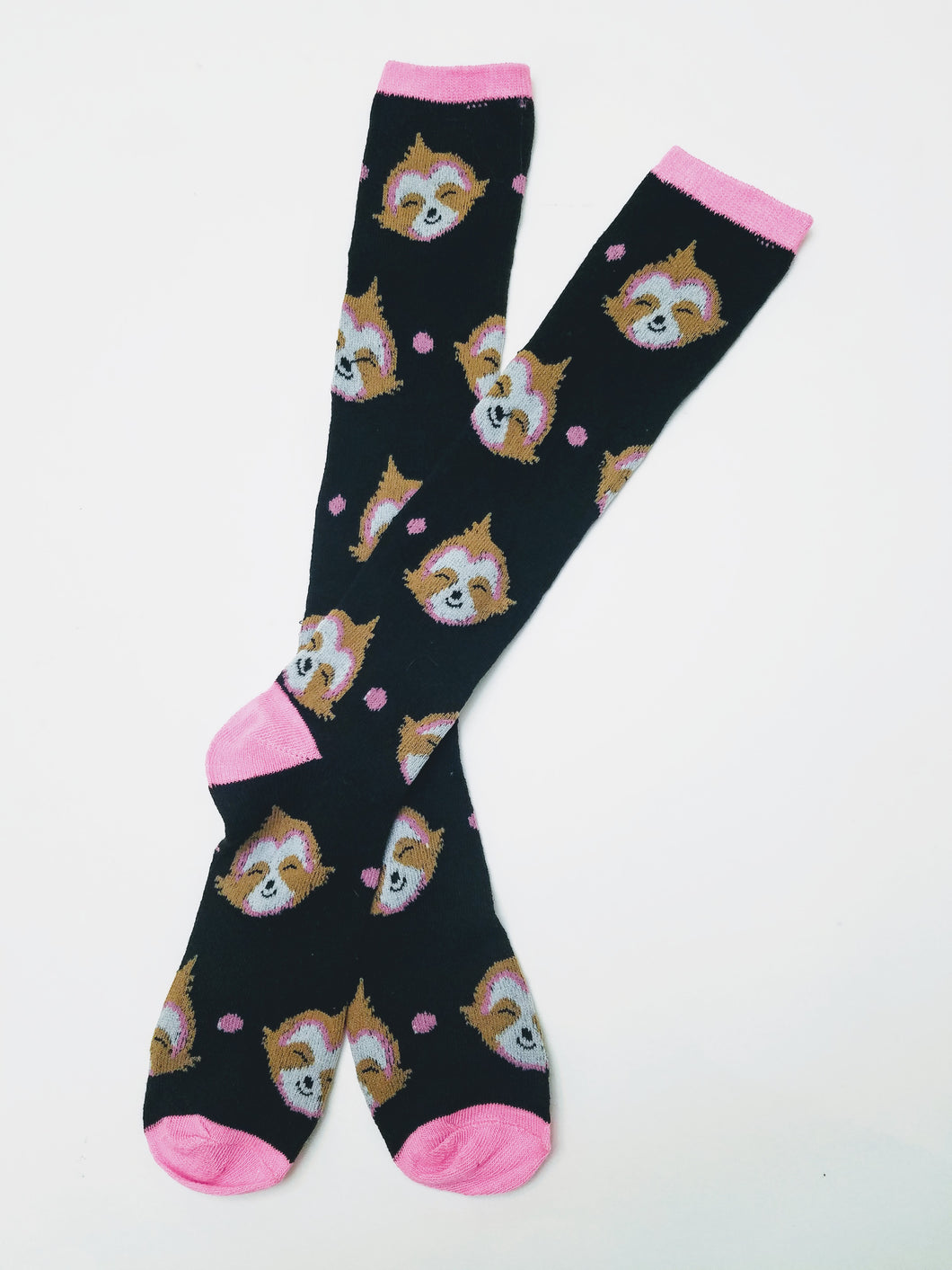 Sloth Head Knee High Socks