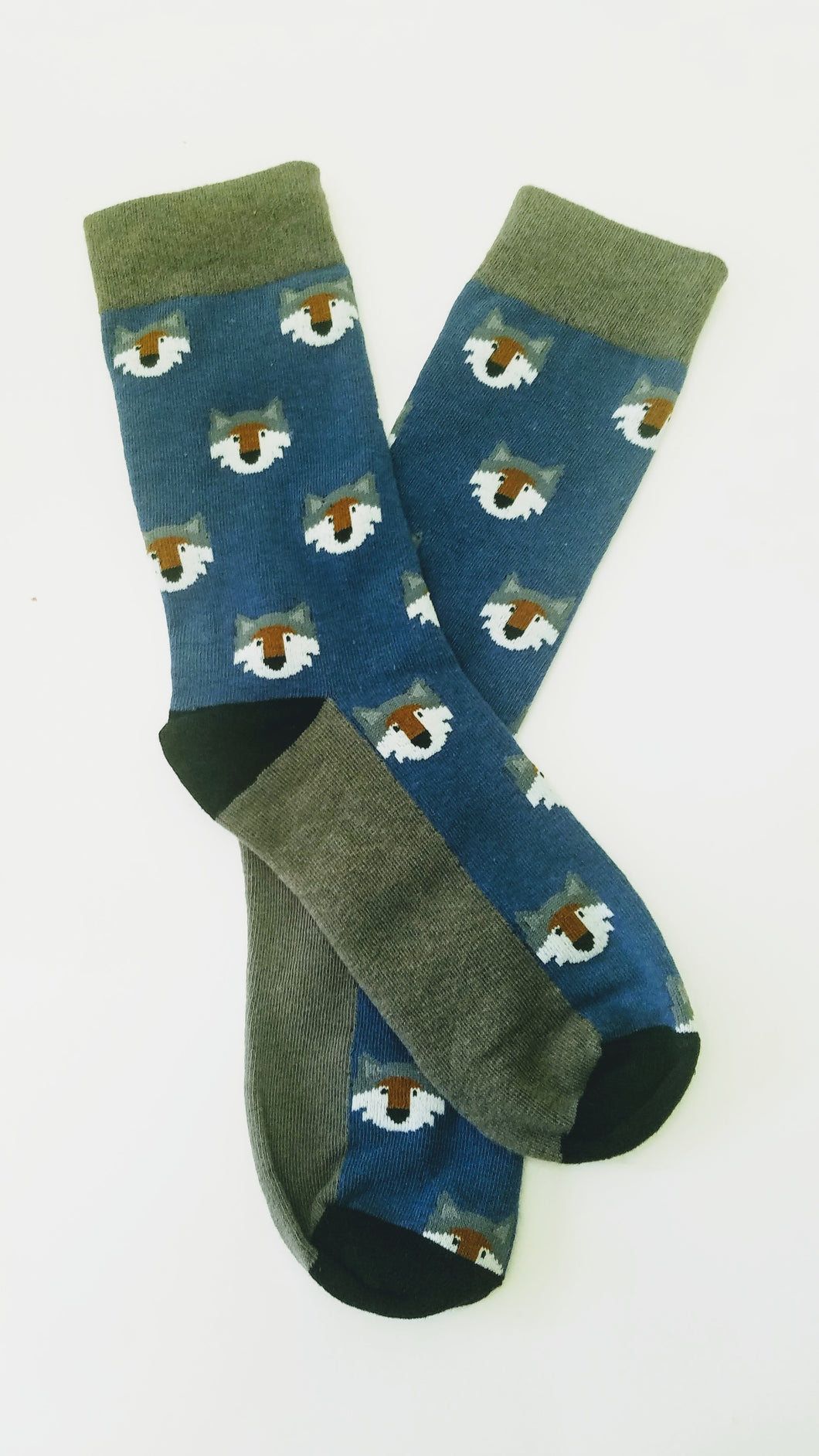 Wolf Head Crew Socks