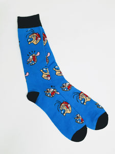 Ren and Stimpy Heads Crew Socks