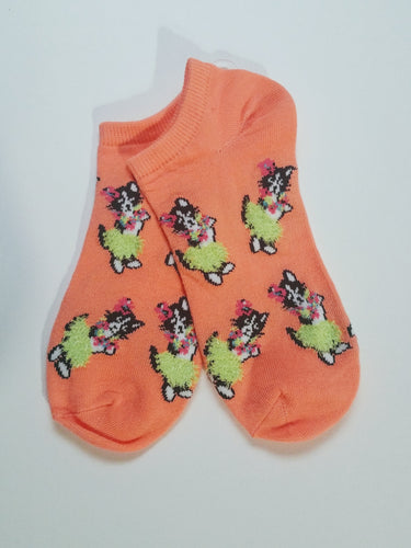 Hula Cat Ankle Socks