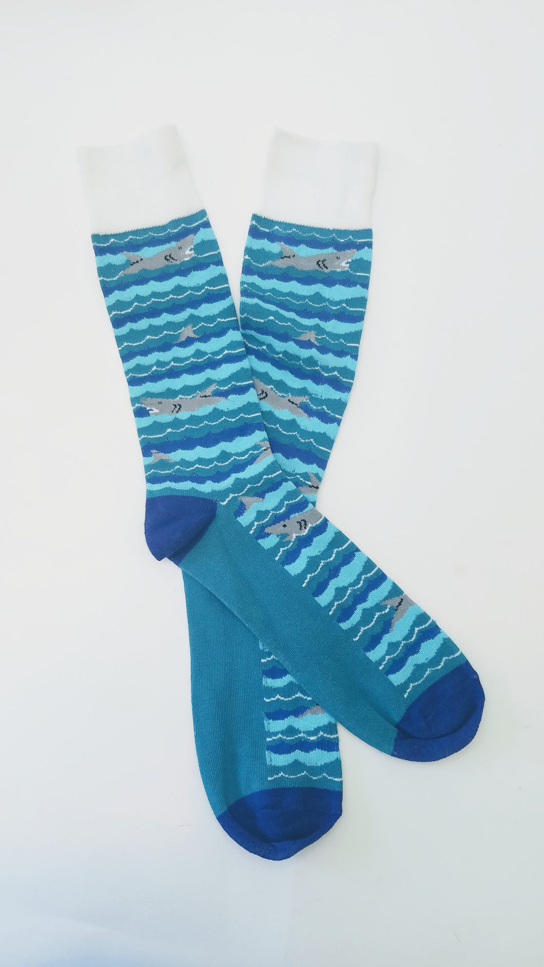 Shark Waves Crew Socks