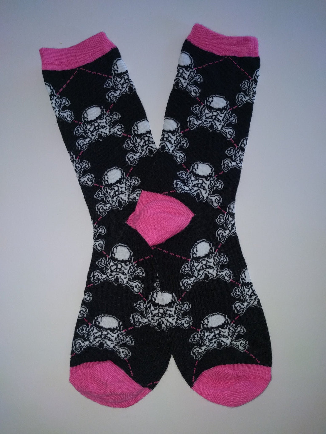 Stormtrooper Pink Tips Crew Socks