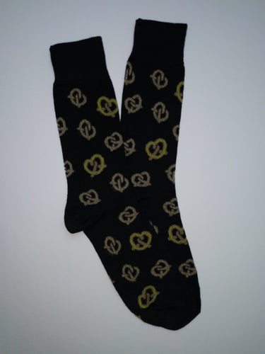 Pretzel Black Crew Socks