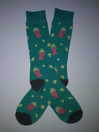 Popcorn Teal Crew Socks