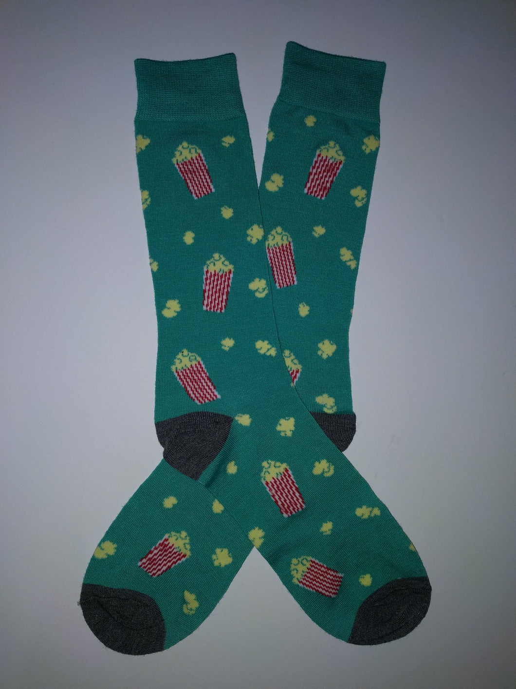 Popcorn Teal Crew Socks