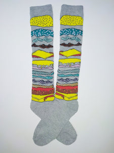 Hamburger Knee High Socks