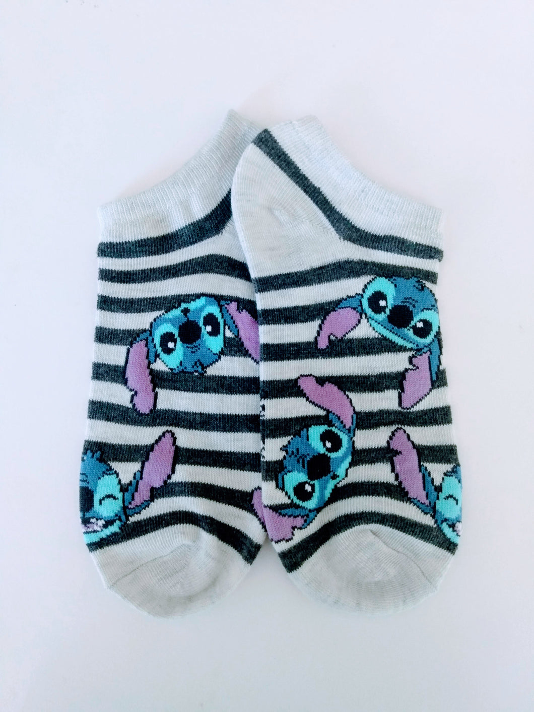 Stitch Striped Ankle Socks