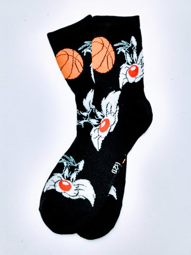 Sylvester James Pussycat Basketball Crew Socks