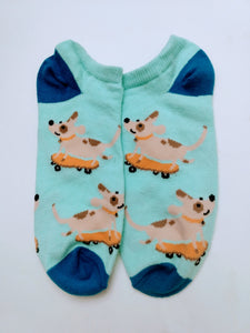 Dog Skateboard Ankle Socks