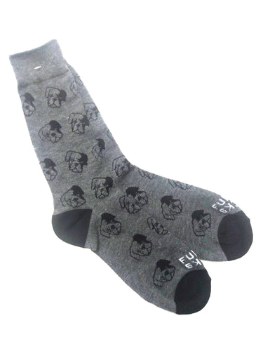 Dog Heads Outline Crew Socks