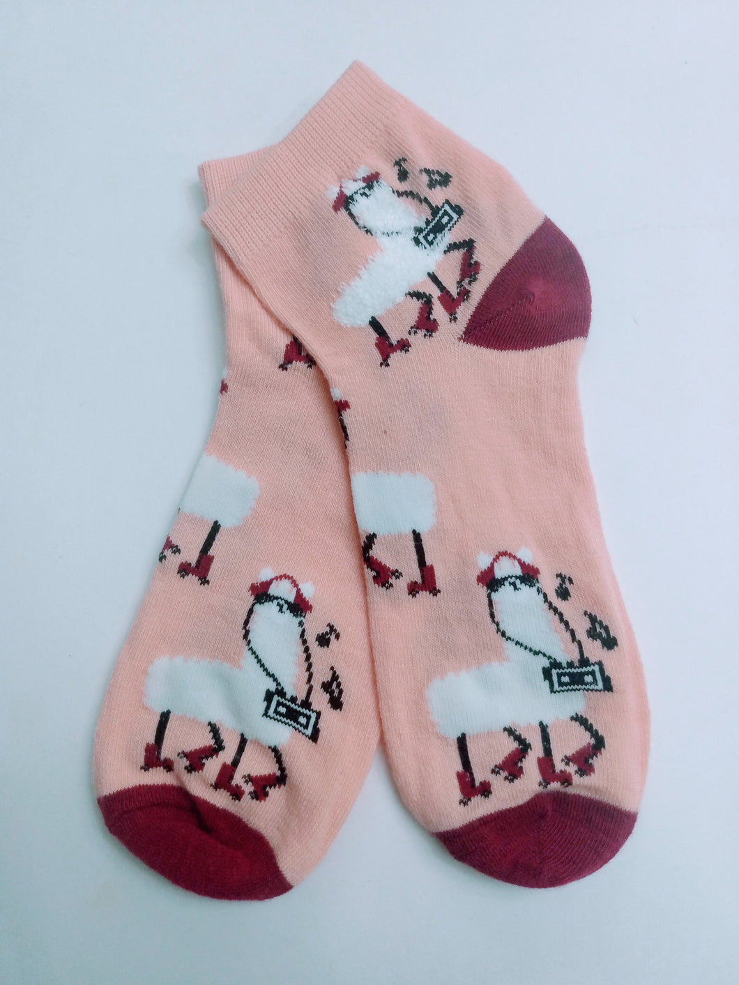 Llama Walkman Low Crew Socks