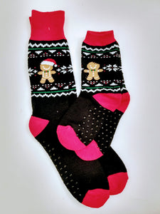 Gingerbread Matching Male Thick Crew Socks