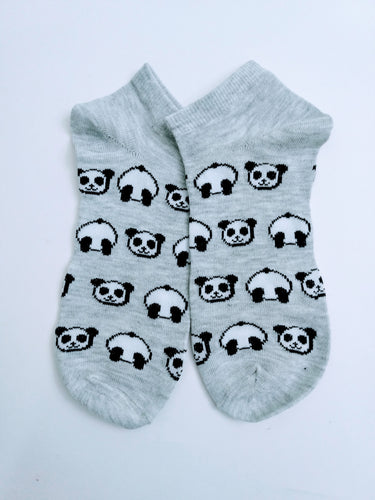 Panda Head & Butt Crew Socks