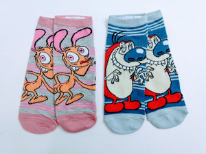 Ren & Stimpy Ankle Socks