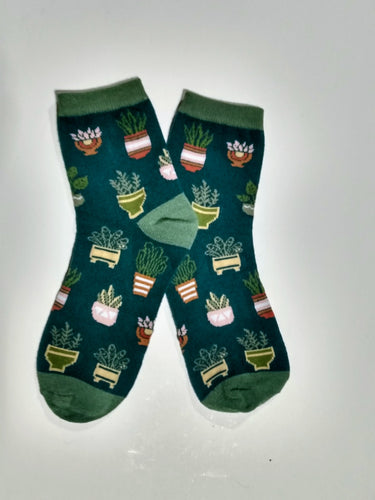 Plants Low Crew Socks